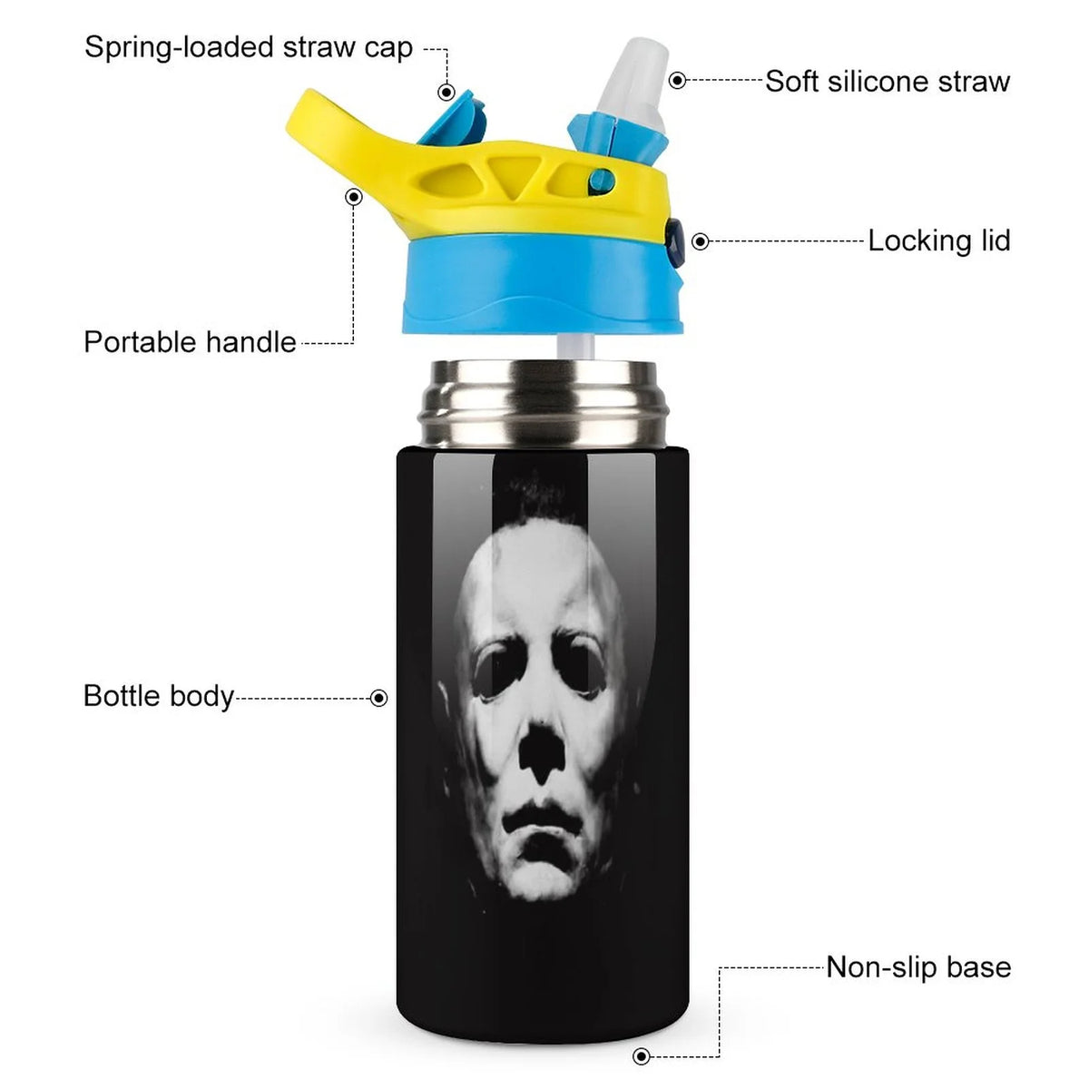Insulated Stainless Steel Water Bottle With Straw F924