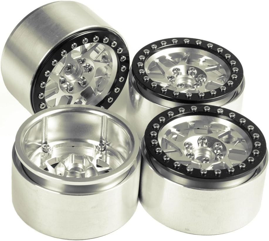 2.2 inches RC Beadlock Wheels Pack of 4 Black U206256