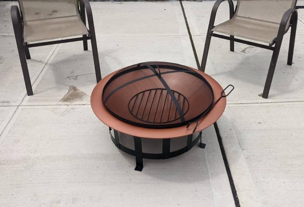 Copper Steel Wood-Burning Fire Pit E85126