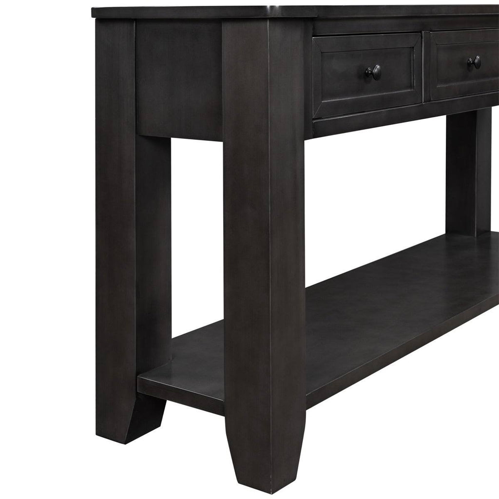 Antique Green Console Table with 3 Drawers and 1 Shelf E815236