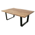 Iron and Live Edge Acacia Wood Rectangle Cocktail Table M717916