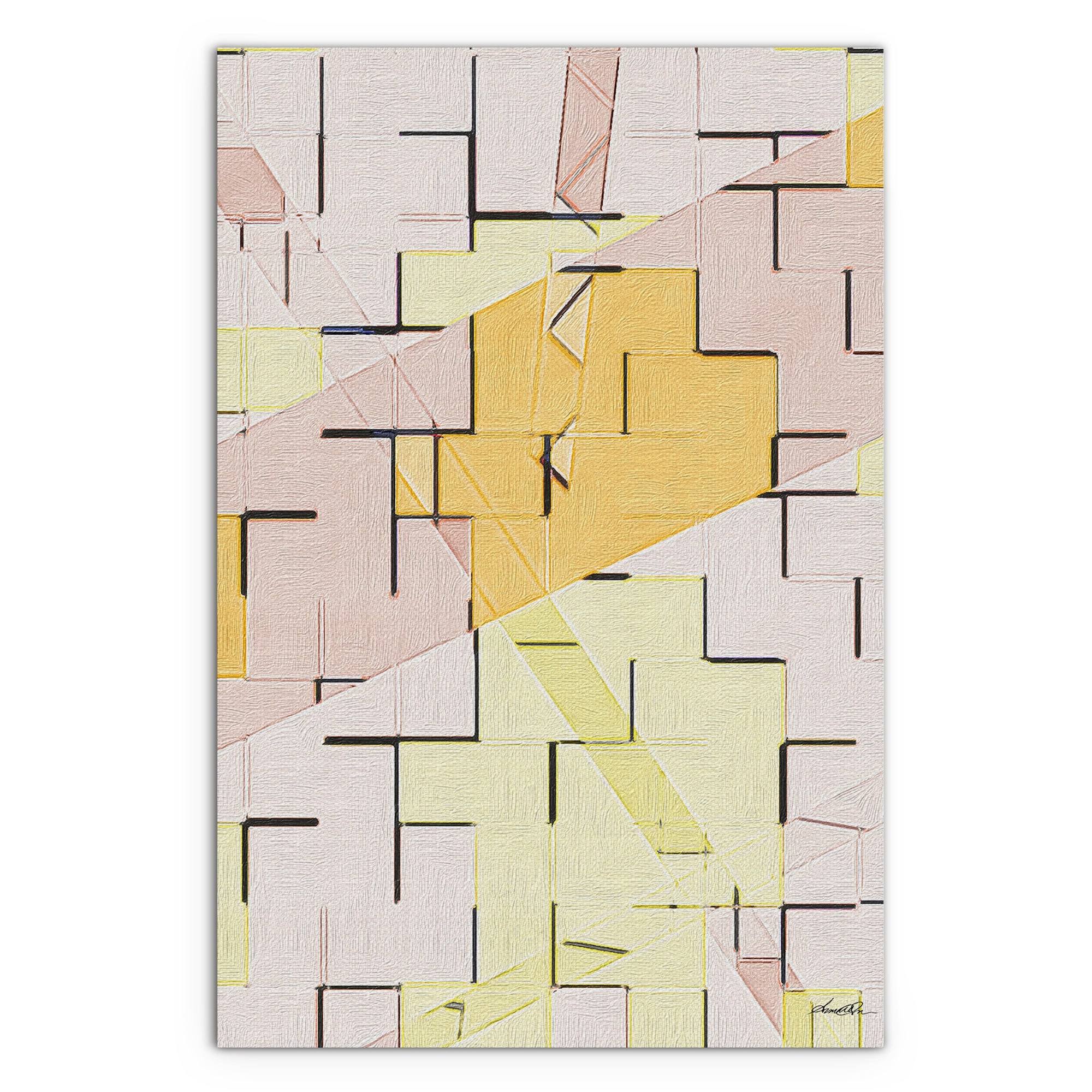 Pastel Wall Premium Stretched Canvas in Multi-Color D351094