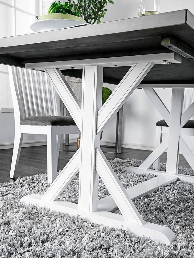 Gray White Dining Table D27184