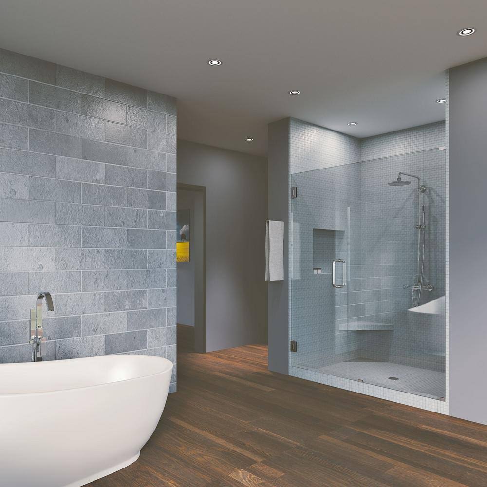 Chrome Frameless Hinged Shower Door C36074