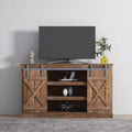 Farmhouse TV Stand with Sliding Barn Door and Storage Cabinet C13828