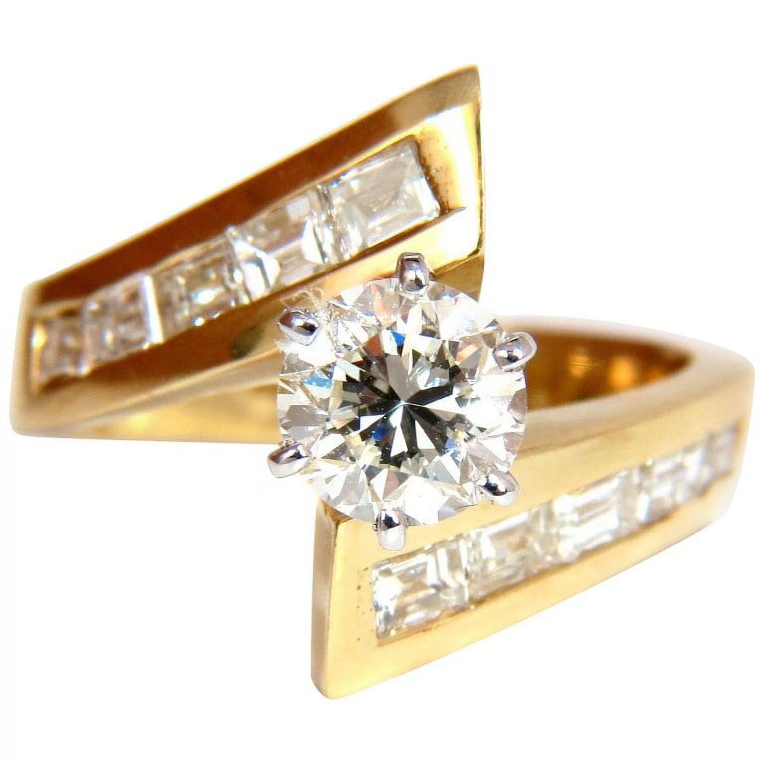 14KT Diamond Crossover Ring I929684