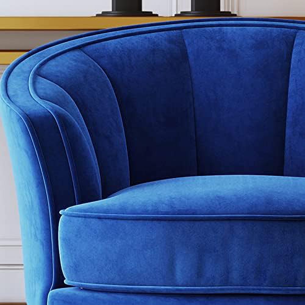 Modern Velvet Accent Barrel Chair R4785