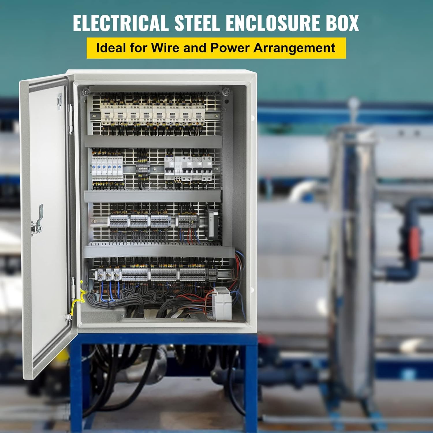 16 x 12 x 8'' NEMA 4X Steel Electrical Box with Mounting Plate L742640