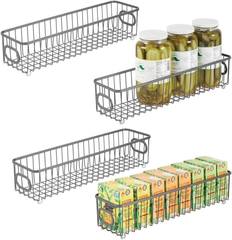 Metal Kitchen Pantry Food Storage Organizer Bin Basket V97486