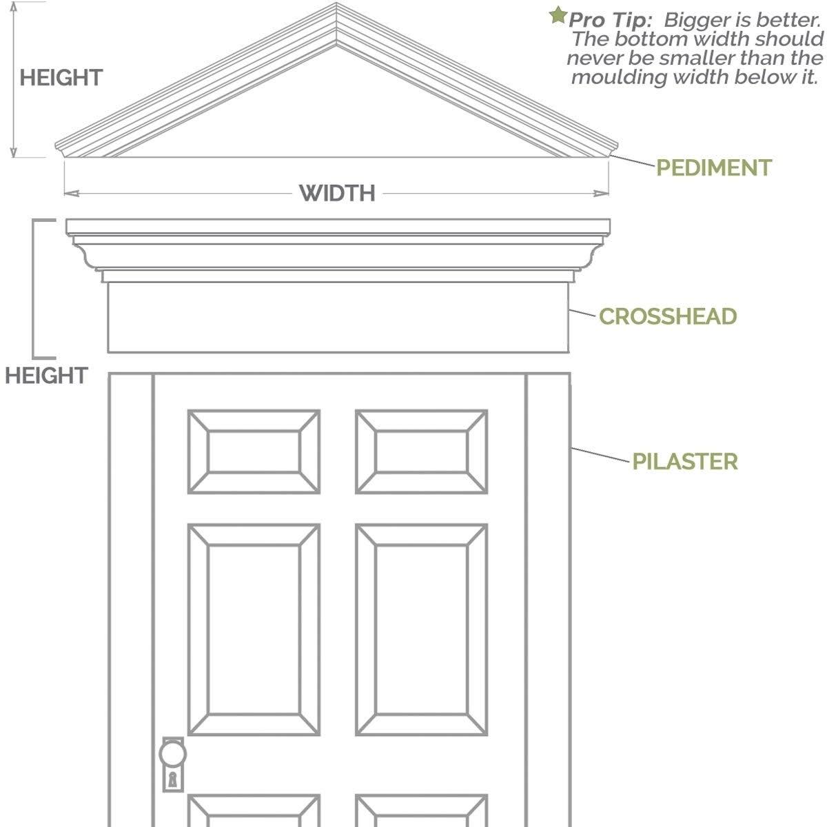 Raised Panel PVC Pilaster with Capital and Base (Pair) V4990