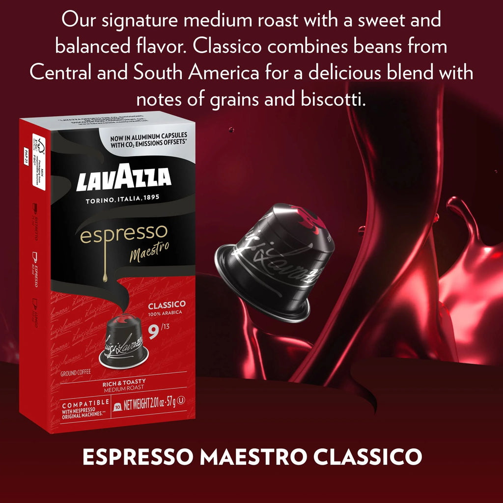 Lavazza Espresso Classico Medium Roast 100% Arabica Aluminum Pills Pack Of 60 O776