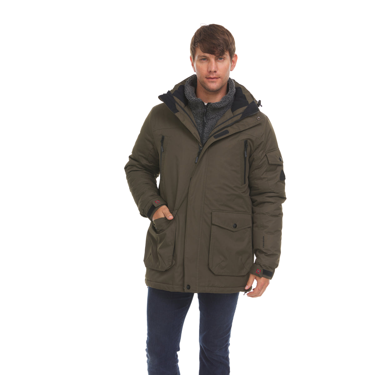 Men’s 3 in 1 Waterproof Winter Ski Jacket with Inner Fleece H651