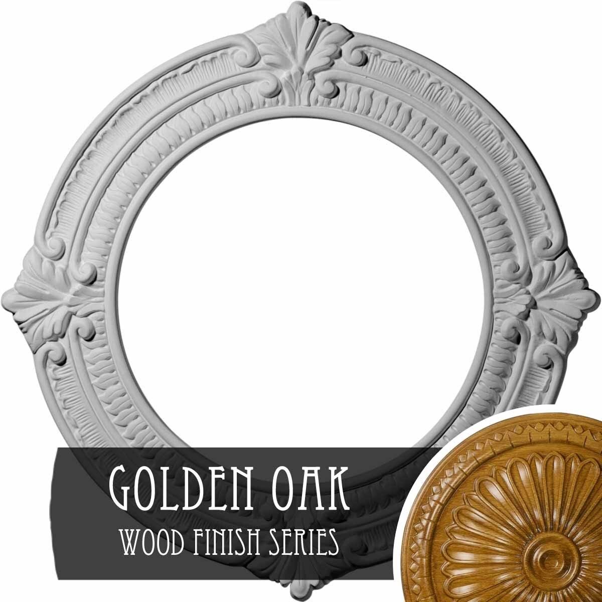 Hand-Painted Golden Oak Ceiling Medallion R426843