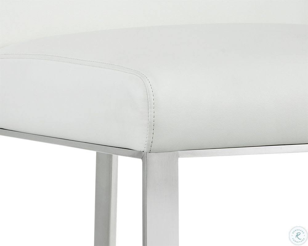 Cantina White Stainless Steel Counter Stool L309190