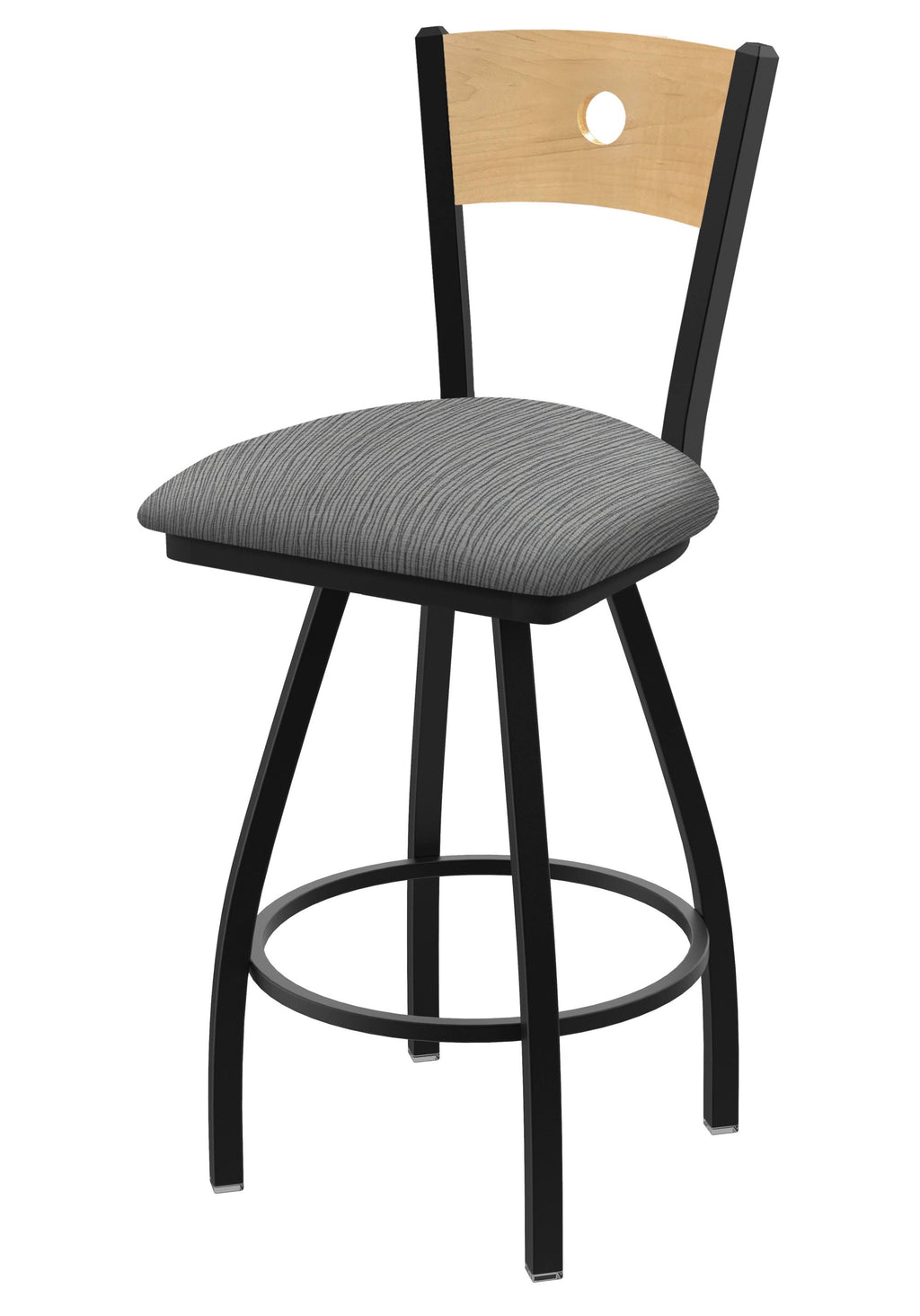 Swivel Counter Stool with Black Wrinkle Finish Q113