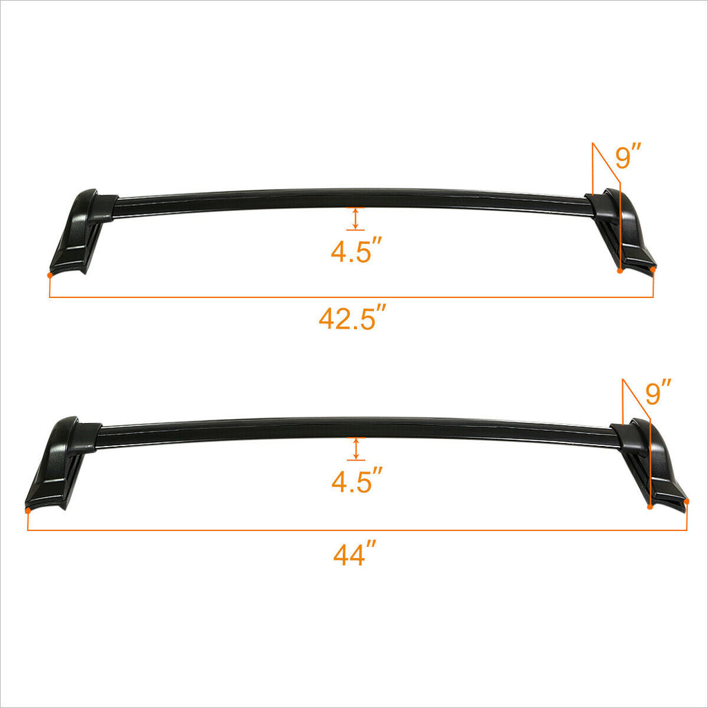 Black Coated Aluminum Roof Rack Crossbar X2229