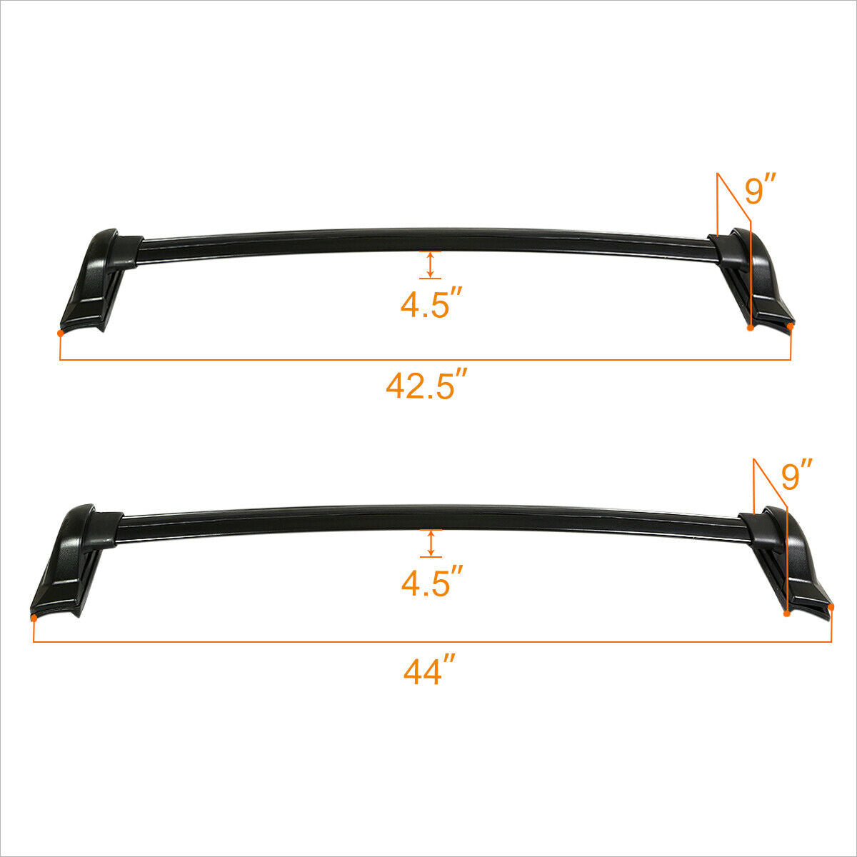 Black Coated Aluminum Roof Rack Crossbar X2229