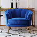Modern Velvet Accent Barrel Chair R4785