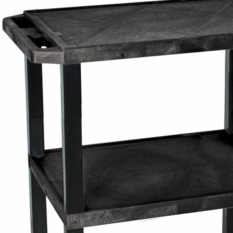 Black 3 Shelves Utility Cart T991