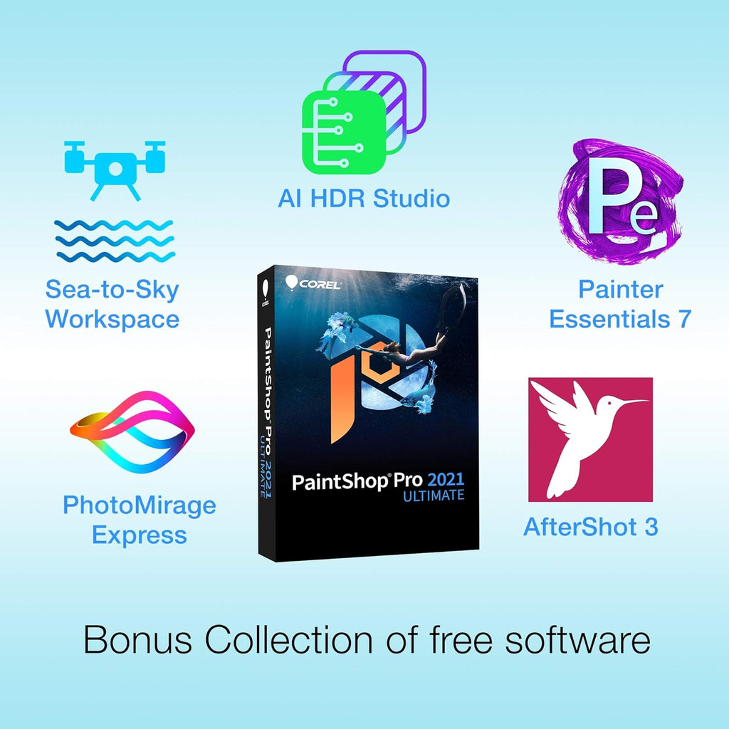 PaintShop Pro 2021 Ultimate Photo Editing Software [PC Disc] W858