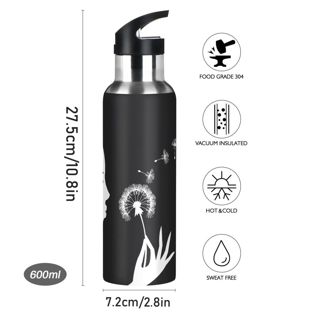 Stainless Steel Insulated Water Bottle with Straw Lid B4339
