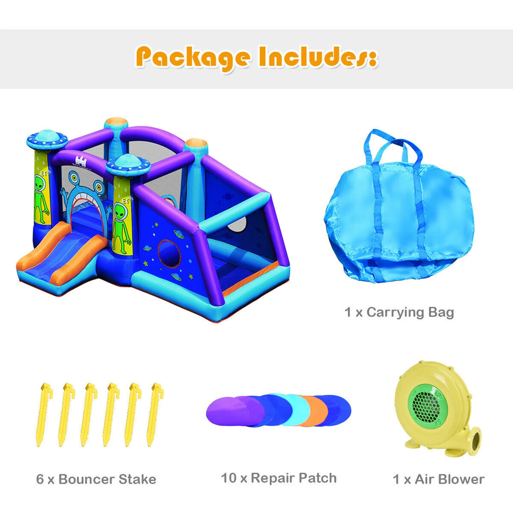 Inflatable Bouncer Kids Jump Slide Ball Pit with 480W Blower T99144