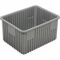 Plastic Dividable Grid Container, Gray, Lot of 3 L8037