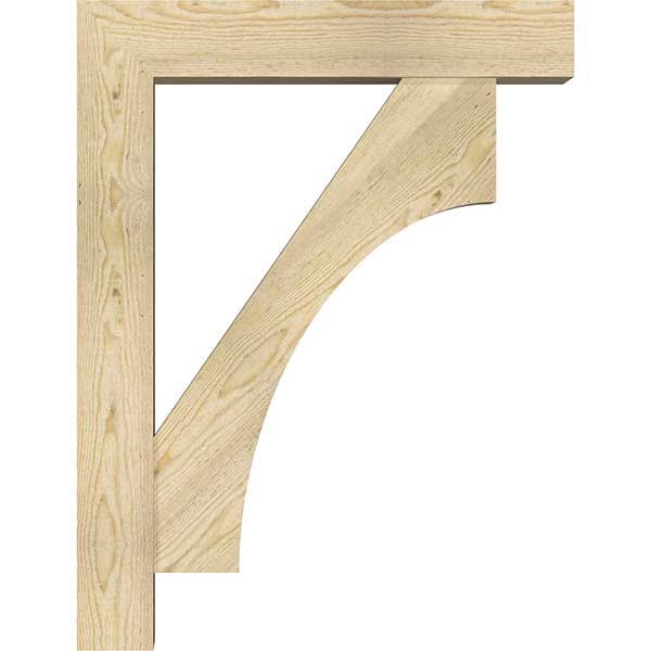 6x22W x 26x22D x 34x22H Douglas Fir Bracket with Offset Brace F221