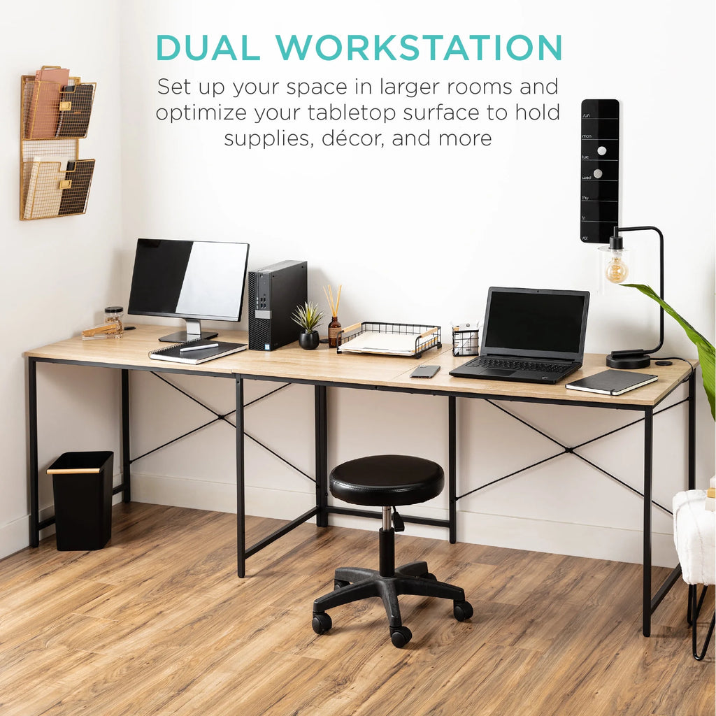 Oak/Black Modular L-Shaped Desk T75034