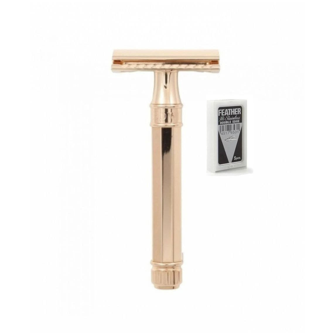 18 Carat Rose Gold Octagonal Double Edge Safety Razor G732
