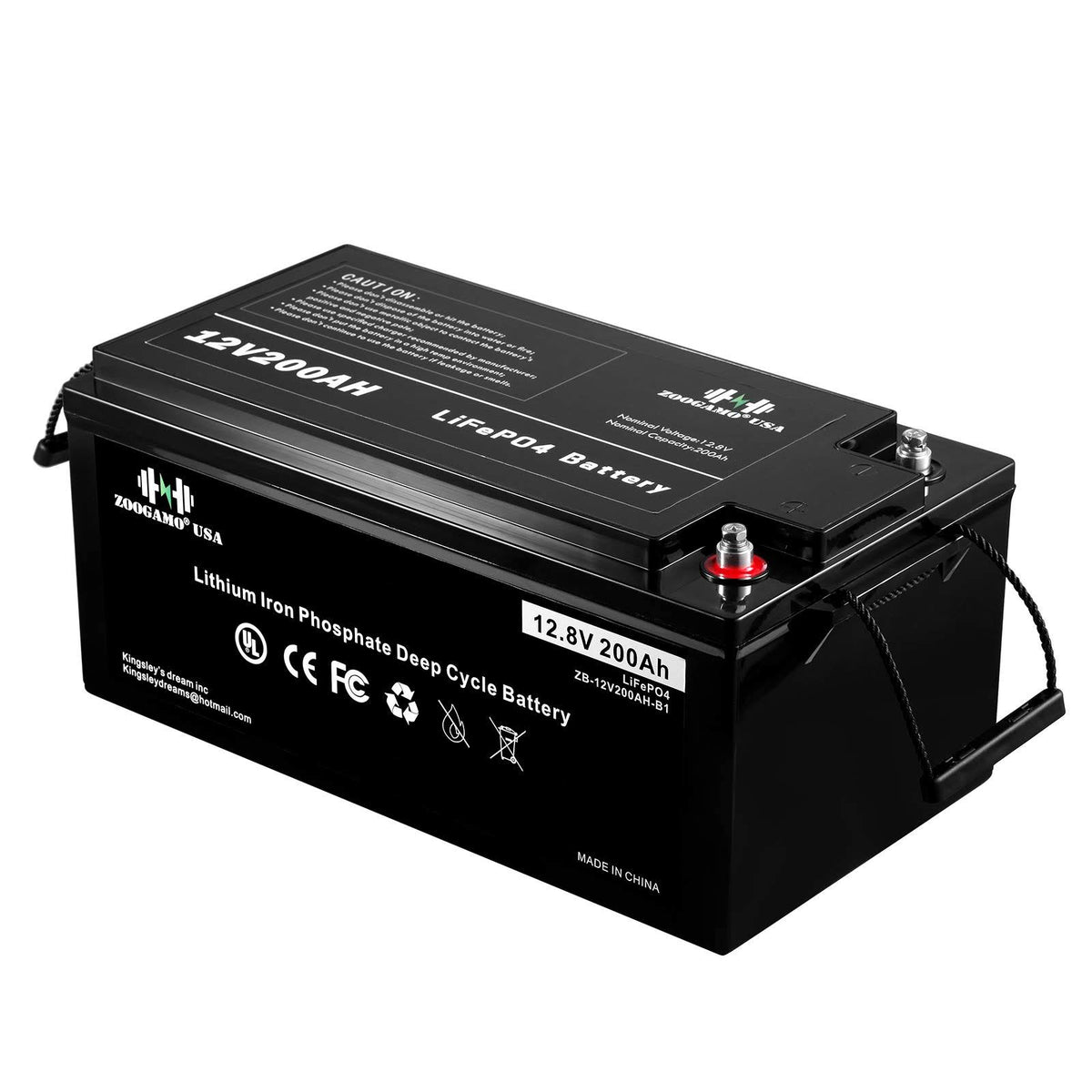 12V 200Ah Lithium LiFePO4 Deep Cycle Rechargeable Battery with Built-in BMS X825