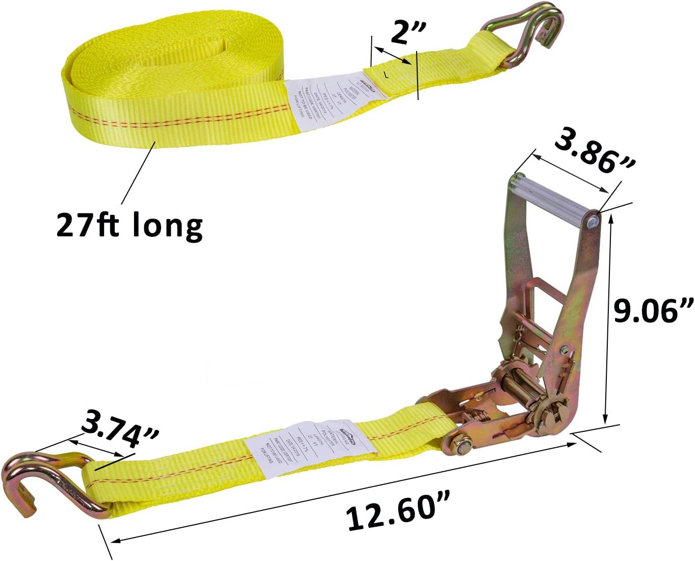 12 Pack Heavy Duty Ratchet Tie Down Straps with Aluminum Handle F672978
