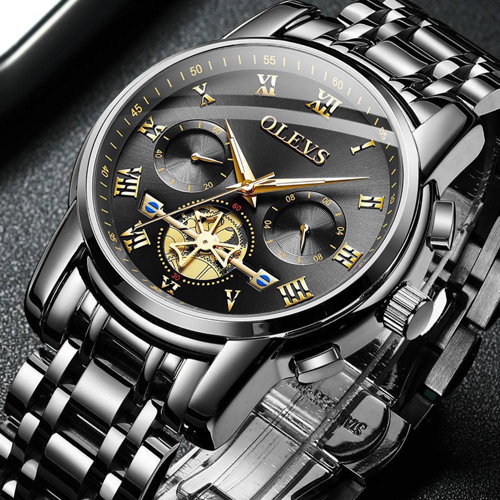 Black Chronograph Waterproof Wrist Watch M573956