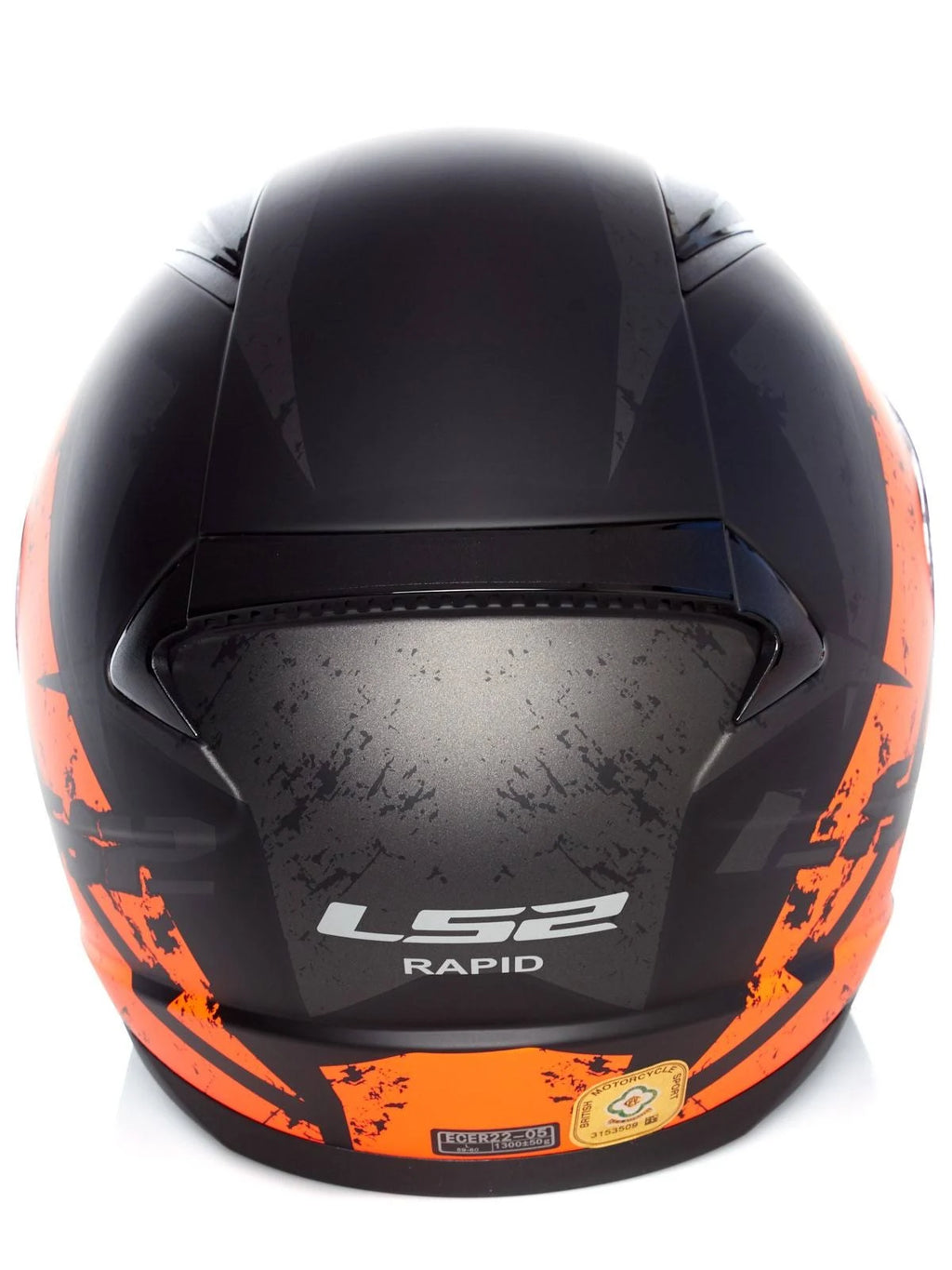 Matt Black Orange Deadbolt Helmet J678