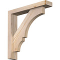 3 1/2x22W x 18x22D x 18x22H Smooth Bracket with Offset Brace, Douglas Fir B391504