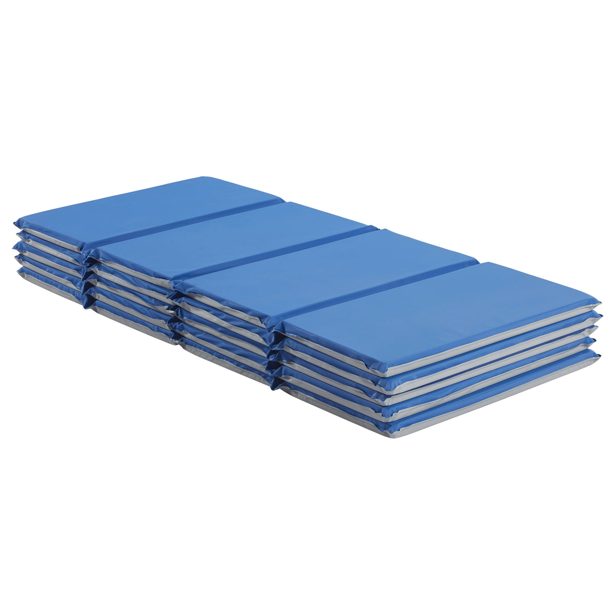 Blue and Grey 5-Pack Folding Rest Mat J3225