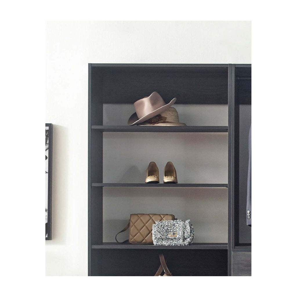 Gray Freestanding Wood Closet System T7485