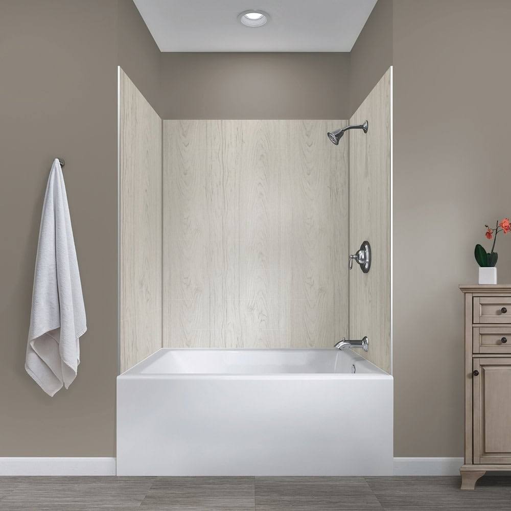 Five Panel Alcove Shower - Carrara White A73889