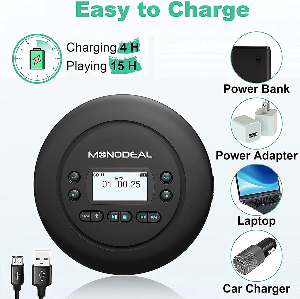 Bluetooth CD Player with Headphones, Pack of 2 L3310
