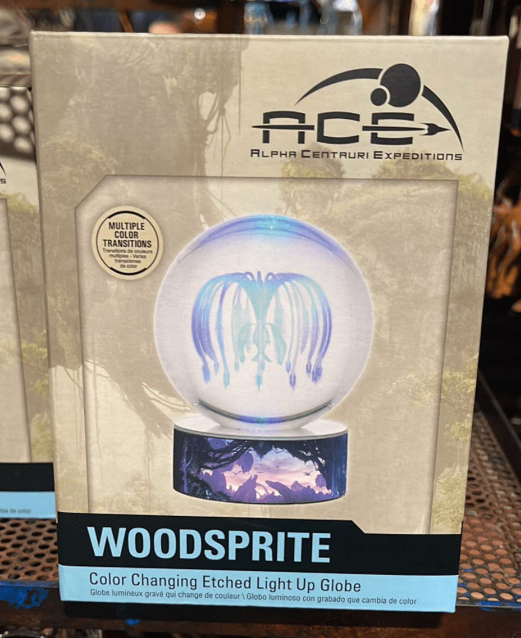 Color Changing Etched Light Up Globe J3347