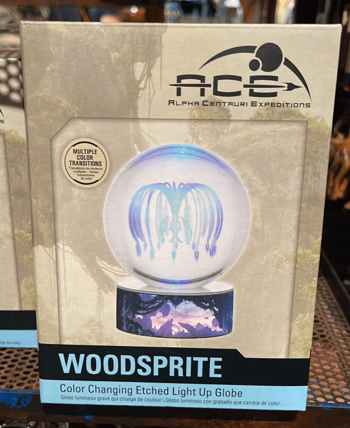 Color Changing Etched Light Up Globe J3347