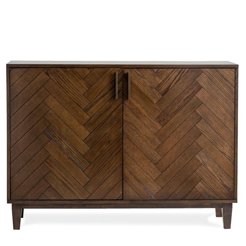 2 Door Oak Chevron Cabinet Y70137
