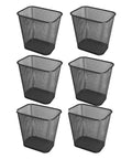 Black Wire Mesh Wastebasket Set of 6 T58140