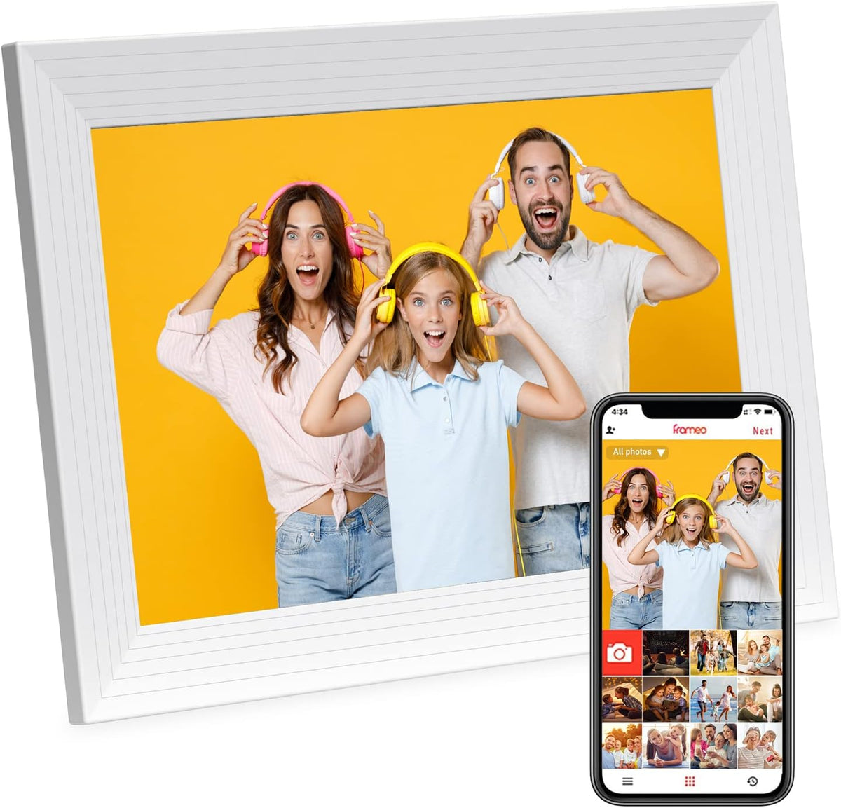 Black 8 Inch WiFi Digital Photo Frame Pack of 2 E30817