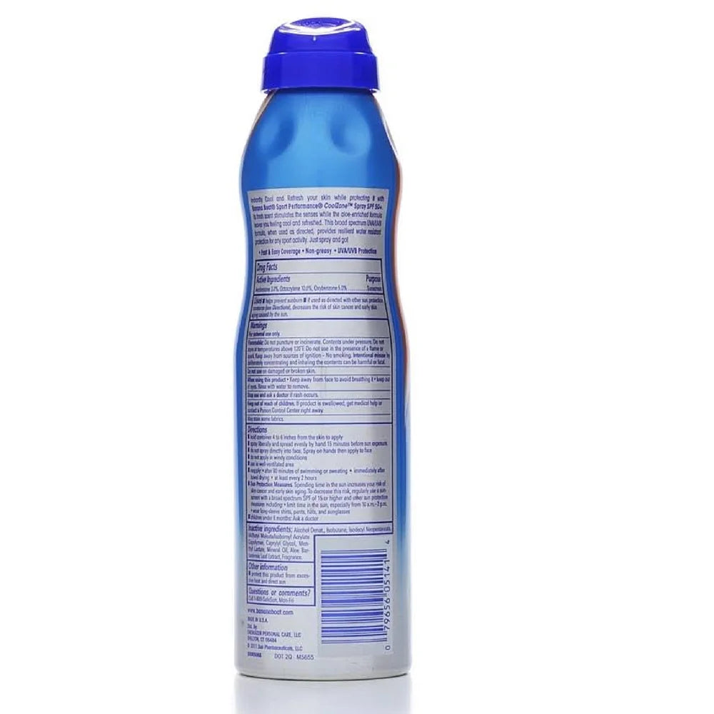 Sport Performance CoolZone Continuous Spray Sunscreen SPF 50+ 6 oz (Pack of 3) V9376