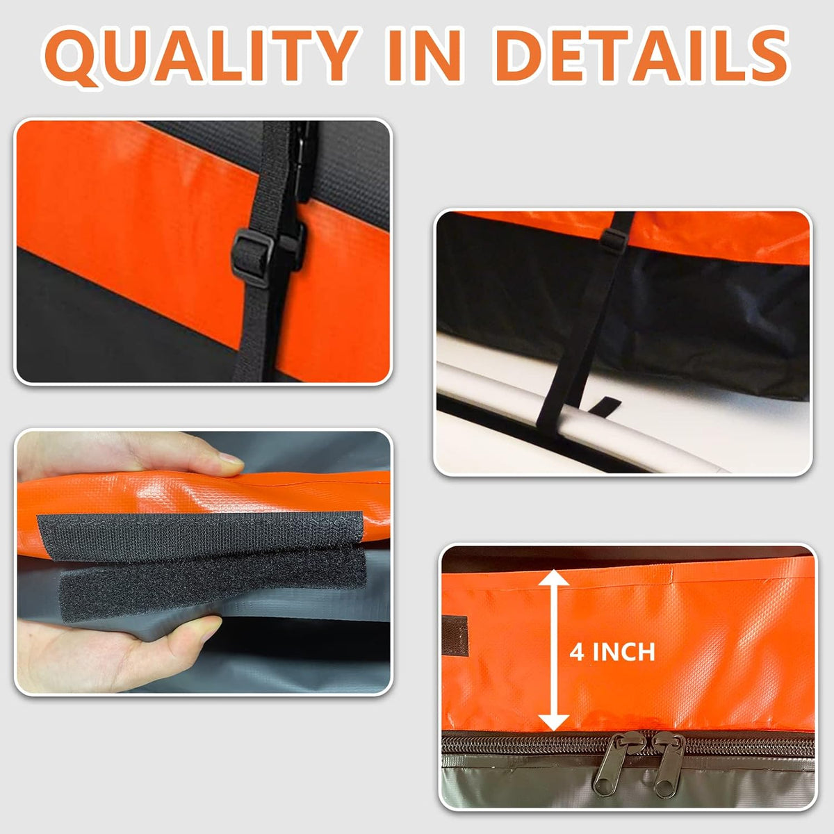 15 Cubic Feet Waterproof Rooftop Cargo Carrier with Storage Bag V6462