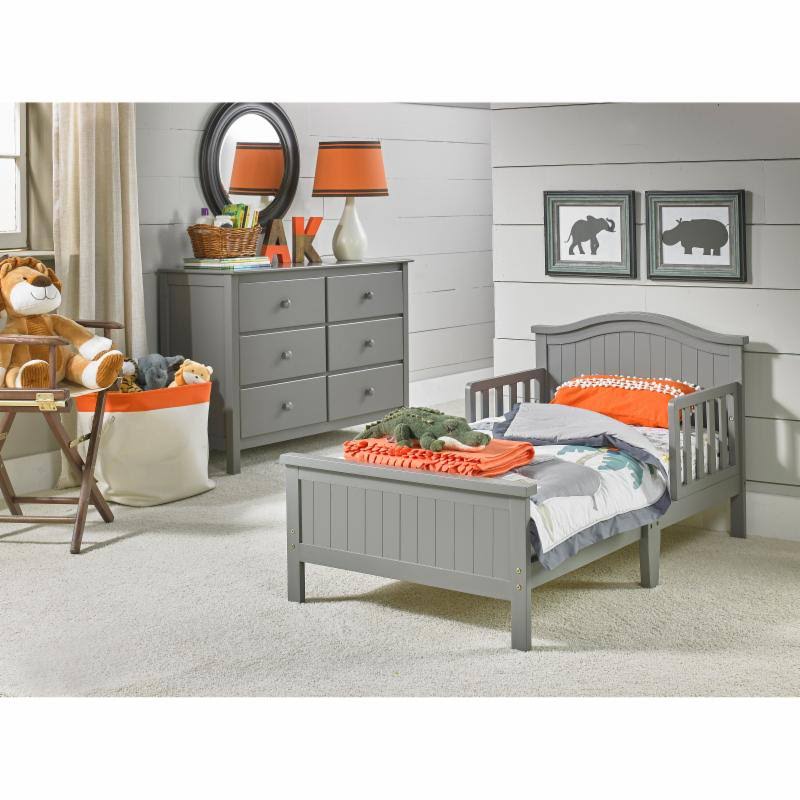 Vintage Grey Toddler Bed O160