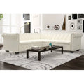 White Faux Leather 5-Seater Corner Sofa K3295