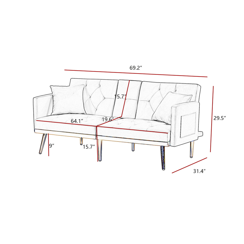 White Sofa Bed L108