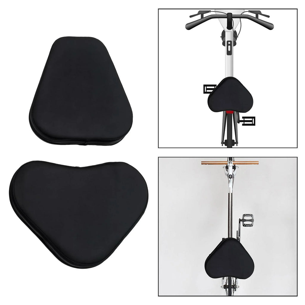 Black Exercise Bike Saddle Cover with Back Support J336